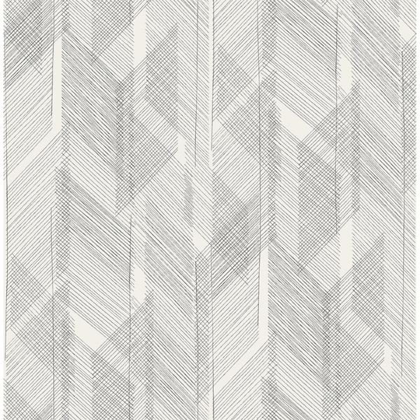 a street prints Bryant Black Crosshatch Wallpaper