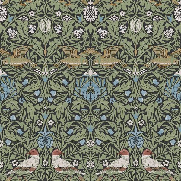 a street prints Bird Multicolor Floral Thicket Wallpaper