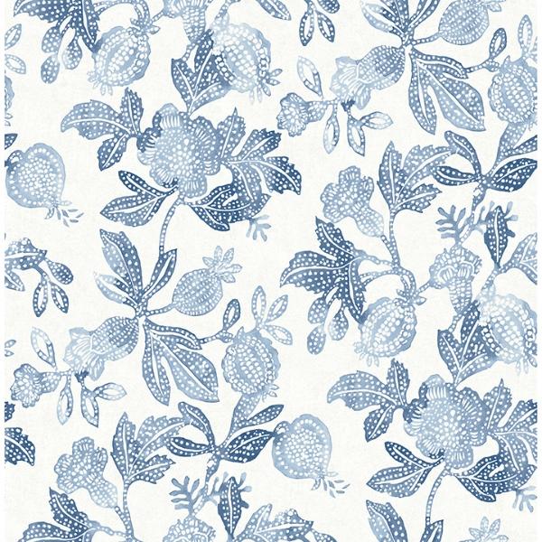 a street prints Beach Rose Blue Floral Fruits Wallpaper