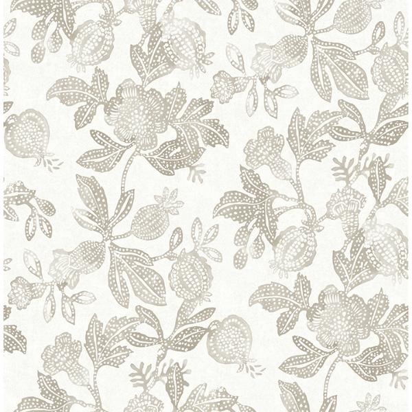 a street prints Beach Rose Neutral Floral Fruits Wallpaper