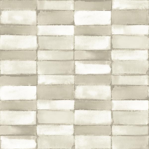 a street prints Braden Taupe Tile Wallpaper