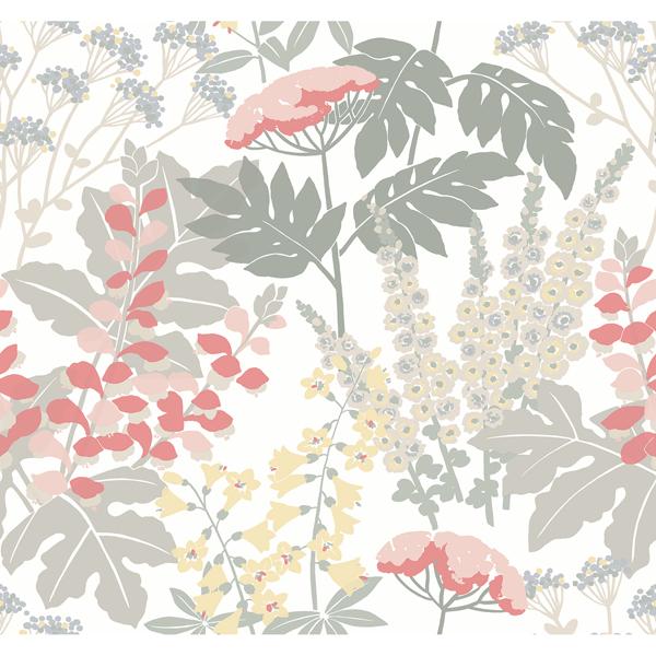a street prints Brie Pink Forest Flowers Wallpaper