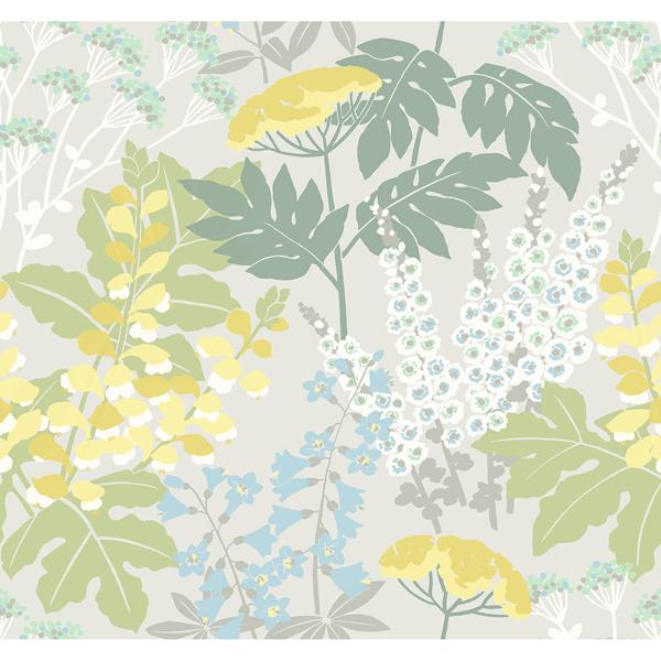 a street prints Brie Pastel Forest Flowers Wallpaper