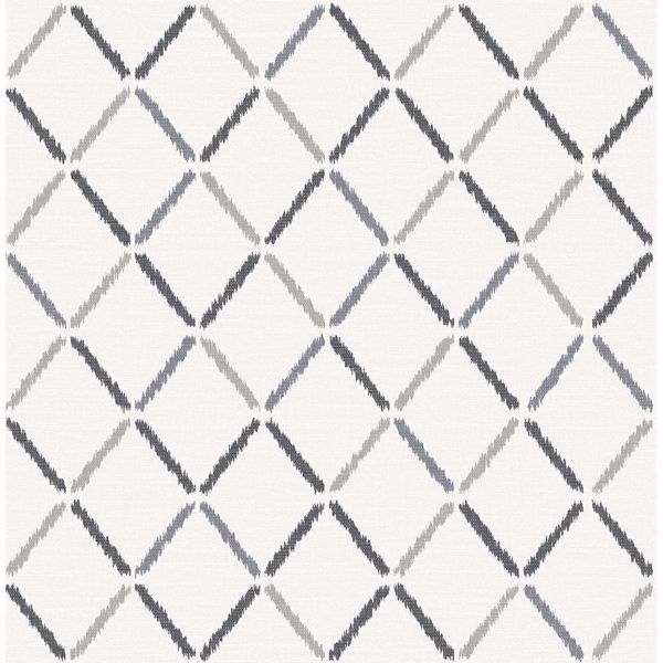 a street prints Allotrope Charcoal Linen Geometric Wallpaper