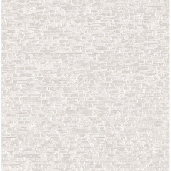 a street prints Belvedere Ivory Faux Slate Wallpaper