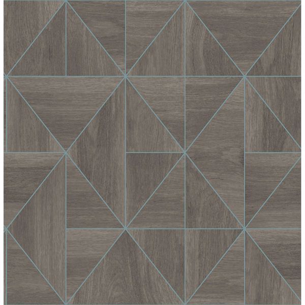 a street prints Cheverny Coffee Geometric Wood Wallpaper