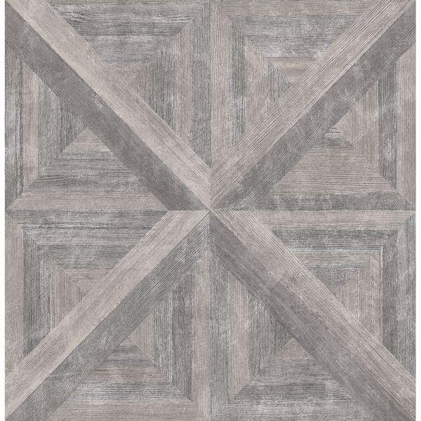 a street prints Carriage House Taupe Wood Wallpaper