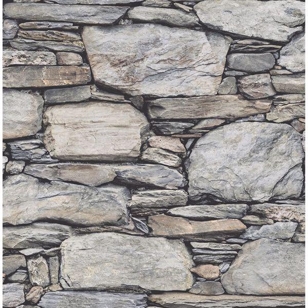 a street prints Stone Wall Grey Historic