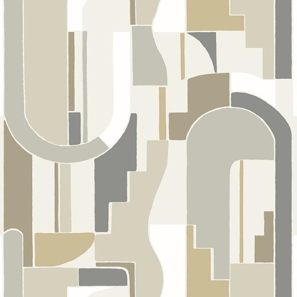 a street prints Odele Dark Honey Geometric Archways Wallpaper