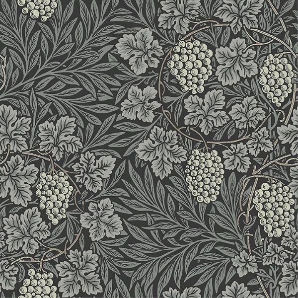 a street prints Vine Denim Woodland Fruits Wallpaper