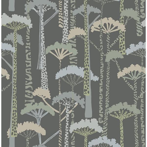 a street prints Unify Aqua Forest Wallpaper
