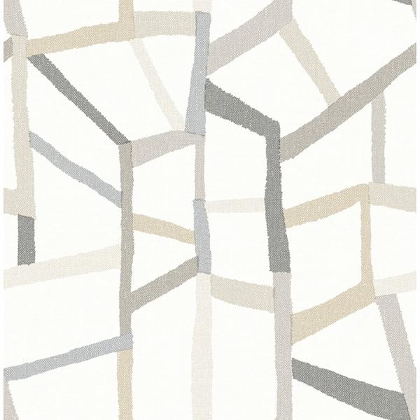 a street prints Tate Grey Geometric Linen Wallpaper