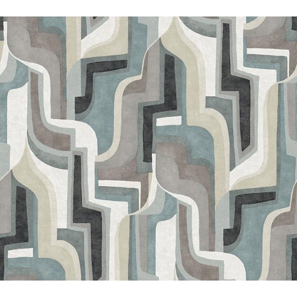 a street prints Tulum Denim Surreal Shapes Wallpaper