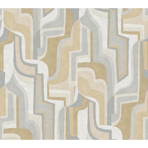 a street prints Tulum Khaki Surreal Shapes Wallpaper