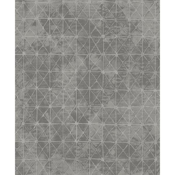 a street prints Odell Silver Antique Tiles Wallpaper