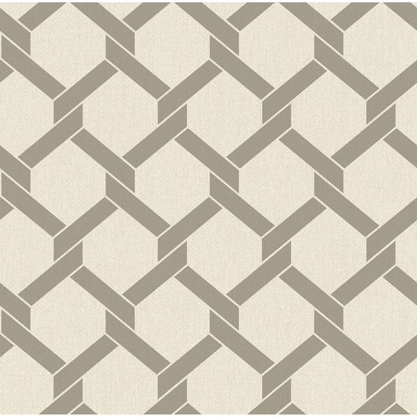 a street prints Payton Grey Hexagon Trellis Wallpaper