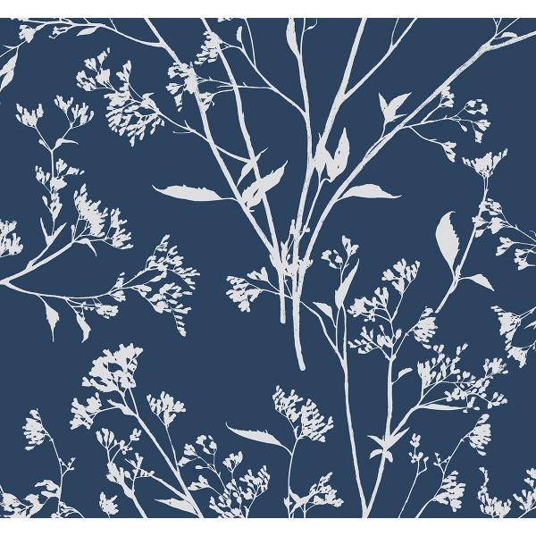 a street prints Southport Navy Delicate Branches Wallpaper