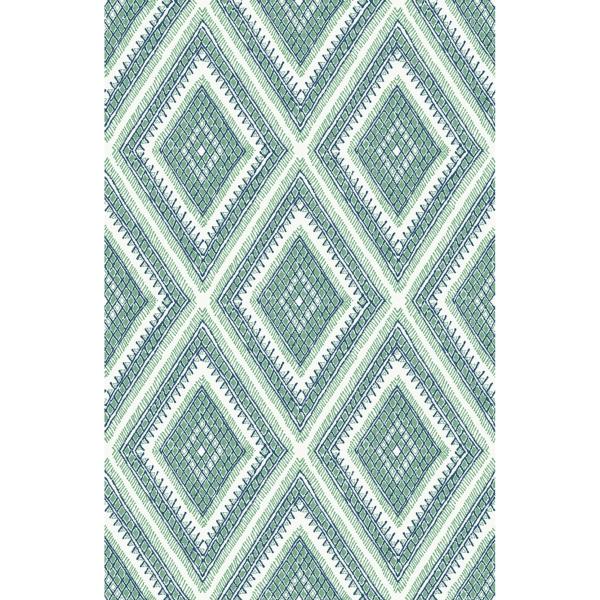 a street prints Zaya Green Tribal Diamonds Wallpaper