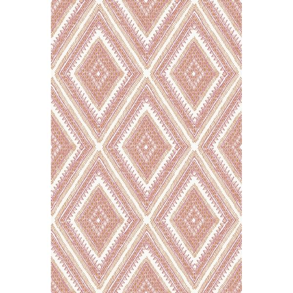 a street prints Zaya Orange Tribal Diamonds Wallpaper