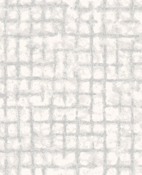 a street prints Shea Light Grey Distressed Geometric Wallpaper- Scott Living