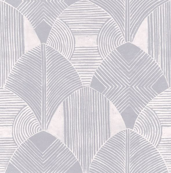 a street prints Westport Pewter Geometric Wallpaper- Scott Living