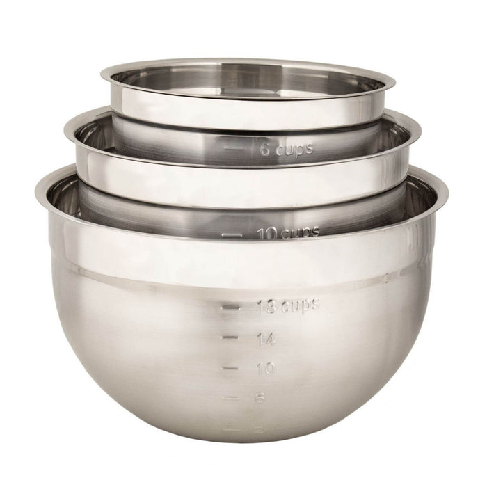 ﻿cuisipro Cuisipro Stainless Steel Mixing Bowl - Set of 3 747390 Mixing Bowl