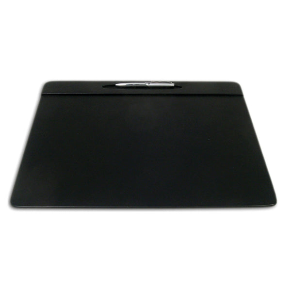 dacasso Black Leatherette Conference Pad with Top-Rail Pen Well 17 x 14