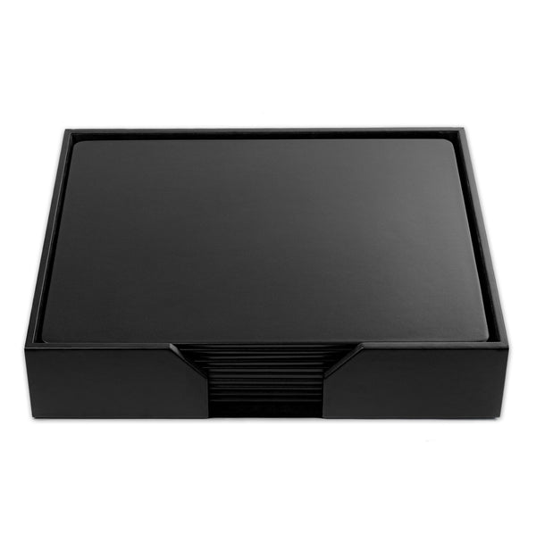dacasso Black Leatherette 11 Piece Conference Room Set 17 x 14 Size Pads