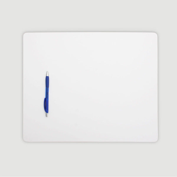 dacasso White Leatherette 17 x 14 Conference Table Pad