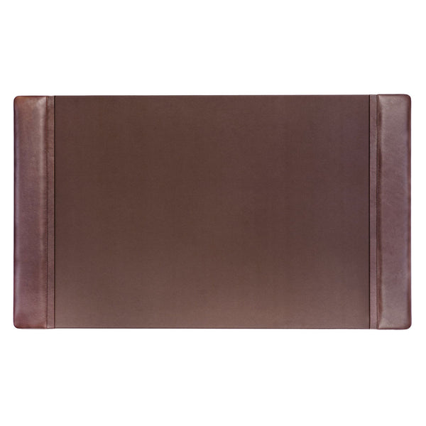 dacasso Chocolate Brown Leather 34" x 20" Side-Rail Desk Pad