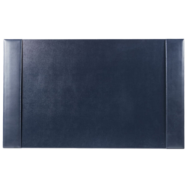 dacasso Navy Blue Bonded Leather 30" x 18" Desk Pad