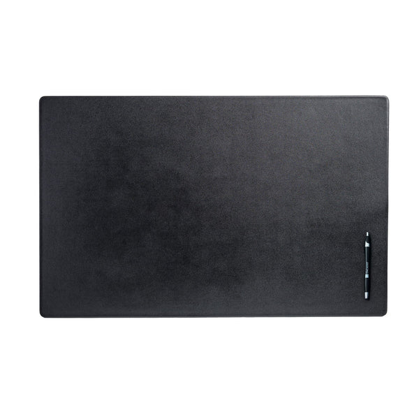 dacasso Classic Black Leather 30" x 19" Desk Mat without Rails