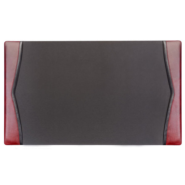 dacasso Burgundy Leather 34" x 20" Side-Rail Desk Pad