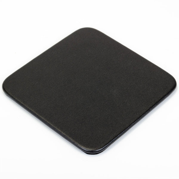 dacasso Black Leather Coaster Square