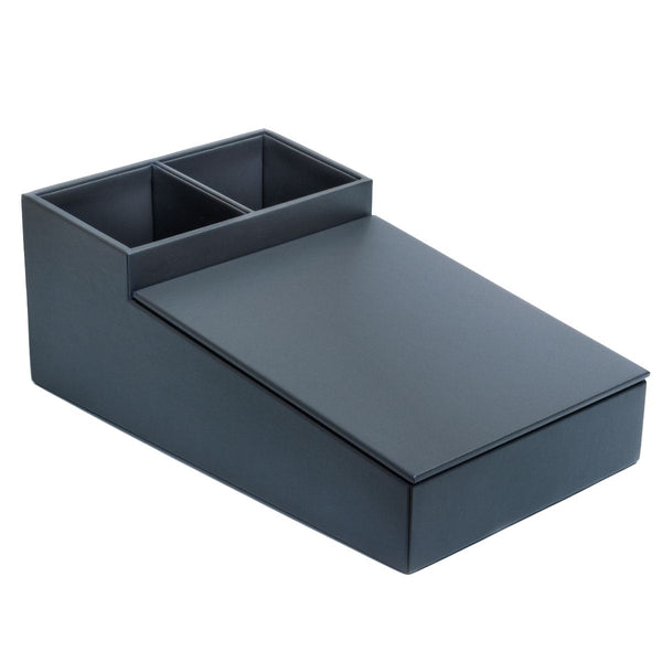 dacasso Gray Leatherette Coffee Condiment Organizer