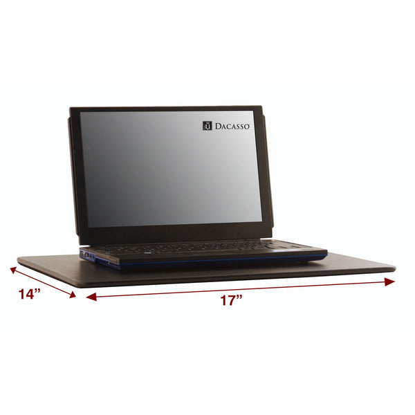 dacasso Black Leatherette 17" x 14" Lap Desk