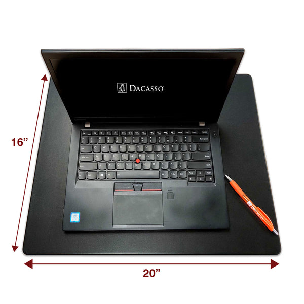 dacasso Black Leatherette 20" x 16" Lap Desk