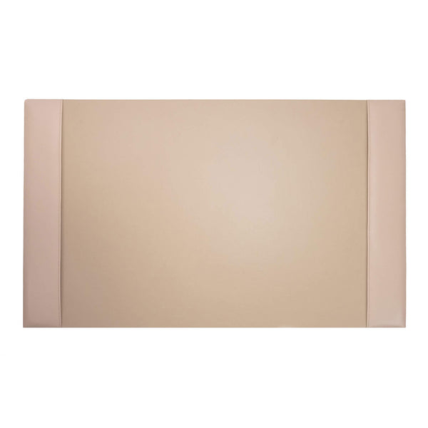 dacasso White Latte Bonded Leather 30" x 18" Side-Rail Desk Pad