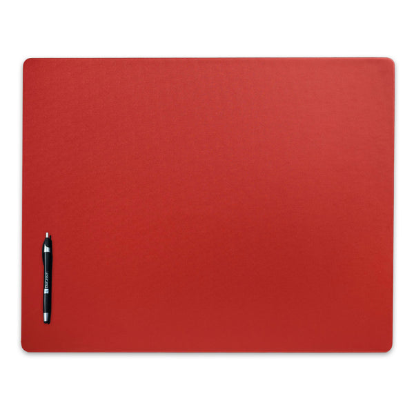 dacasso Red Leatherette Desk Pad w/out Rails 24 x 19