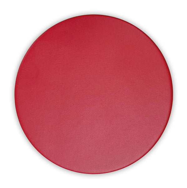 dacasso Red Leatherette Single Coaster Round