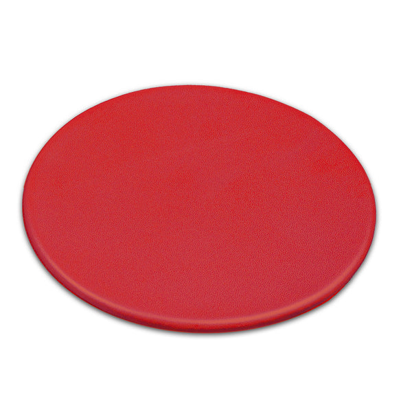 dacasso Red Leather Single Coaster Round