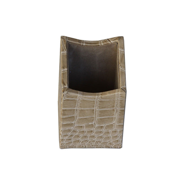 dacasso Protacini Breeze Beige Italian Crocodile Leather Pencil Cup