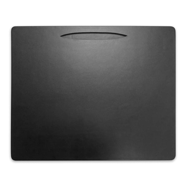dacasso Classic Black Leather Conference Table Pad with Pen Well 17 x 14