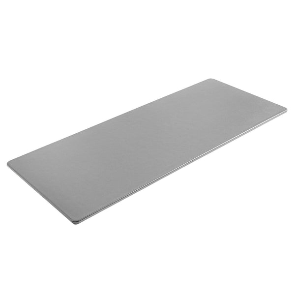 dacasso Gray Leather 30" x 12.5" Conference Table Single Runner