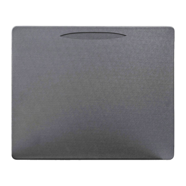 dacasso Gray Leather Conference Table Pad with Pen Well 17 x 14