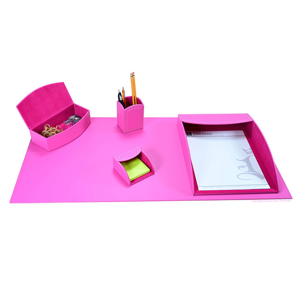 dacasso Home/Office 5pc Desk Accessory Set - Pink