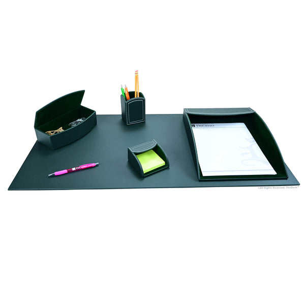 dacasso Home/Office 5pc Desk Accessory Set - Forest Green