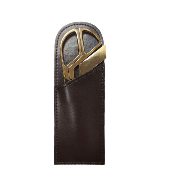 dacasso Dark Brown Bonded Leather Mini Library Set