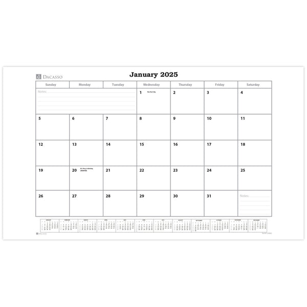 dacasso Desk Pad Monthly Calendar Insert 32.875 x 18.875
