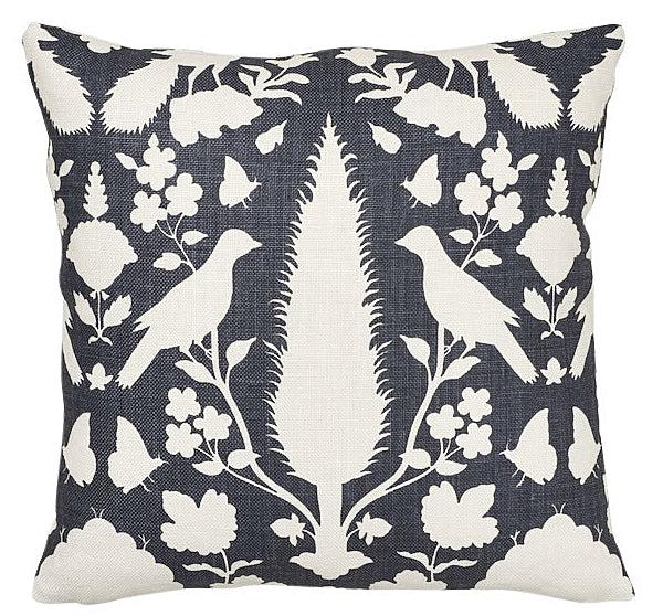 dekowe Chenonceau Pillow Cover in Charcoal Schumacher Textiles